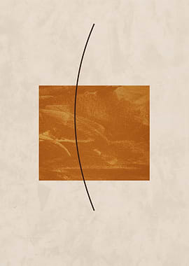 Abstract Geometric Art with Curved Line