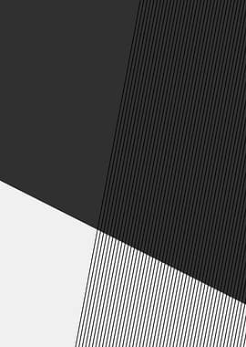 Abstract Geometric Black and White Design