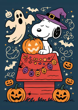 Snoopy Halloween Illustration