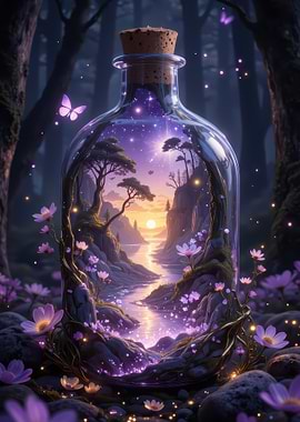 Enchanted Landscape in a Bottle
