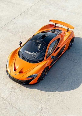 Orange McLaren P1 Top View