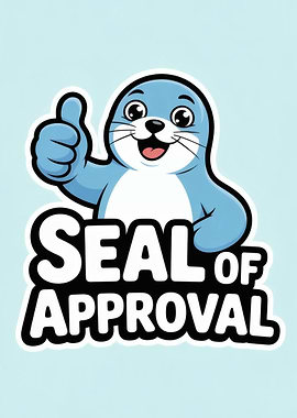 Seal of Approval Cartoon Illustration
