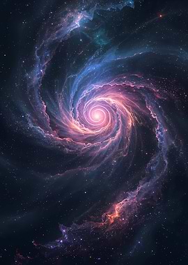 Cosmic Spiral Galaxy Nebula Art