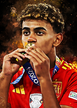 Soccer Player with Gold Medal Portrait