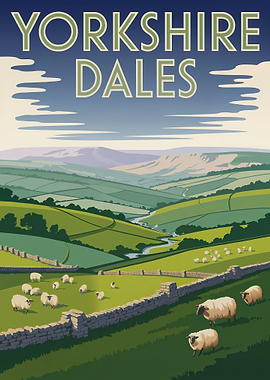 Yorkshire Dales Landscape Illustration