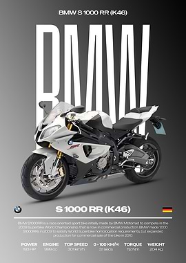 BMW S 1000 RR (K46) Motorcycle Poster