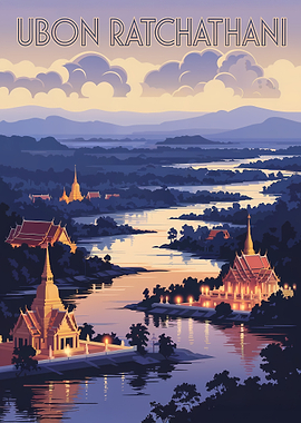 Ubon Ratchathani Thailand Landscape Art