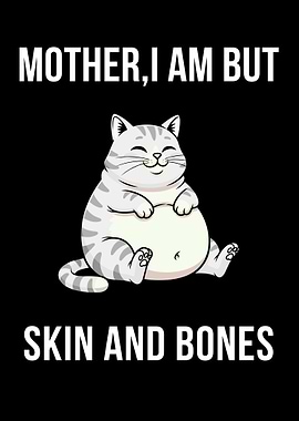 Funny Cat 'Skin and Bones' Cartoon