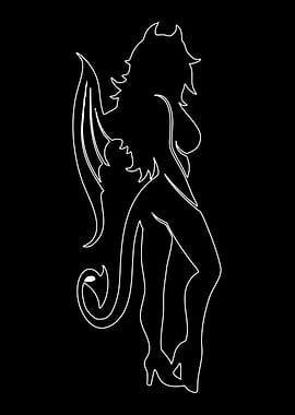 Devil Woman Silhouette