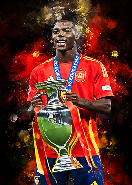 Nico with UEFA Euro 2024 Trophy