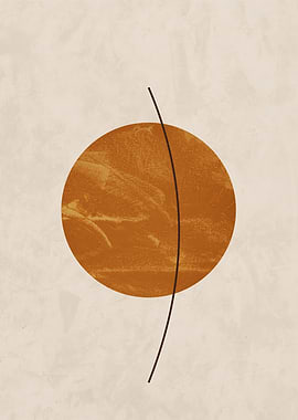 Abstract Circle and Line Art