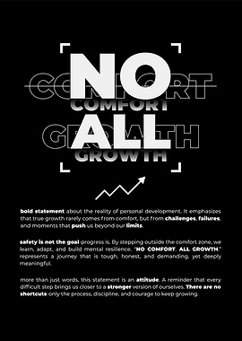 No Comfort All Growth Motivation