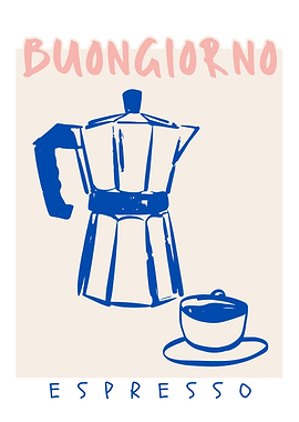 Buongiorno Espresso: Coffee Pot Illustration