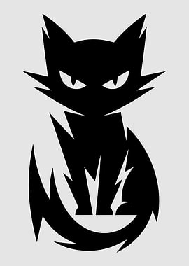 Electric Cat Silhouette