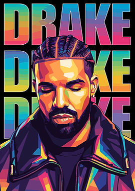 Drake Portrait Pop Art