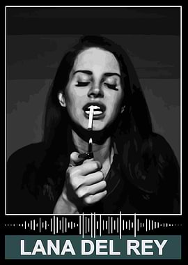 Lana Del Rey Smoking Portrait Art