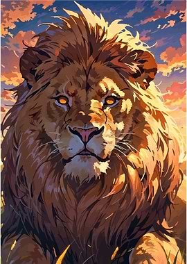 Majestic Lion Portrait