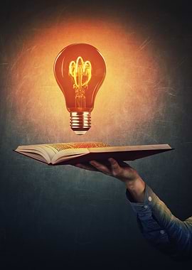 Book and Lightbulb: Knowledge and Ideas