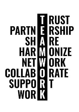Teamwork word art