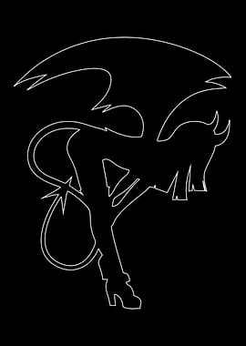 Devil Cow Silhouette