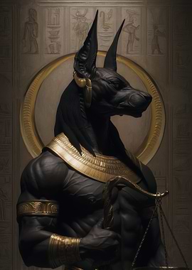 Anubis with Scales of Justice