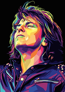 Joey Tempest Colorful Portrait
