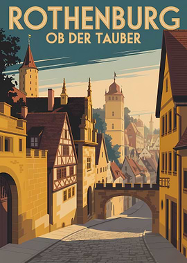 Rothenburg Ob Der Tauber Travel Poster
