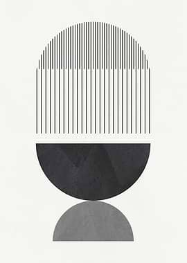 Minimalist Geometric Composition with Lines and Circles