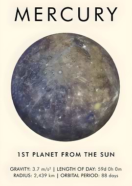 Mercury Planet Poster