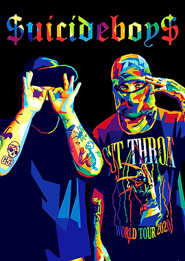 Suicideboys colorful digital art portrait