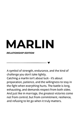Marlin Relationship Edition | Funny Wedding Gift for Sportfishing Fans