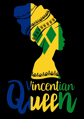 Vincentian Queen St Vincent Grenadines Flag Afro Pride