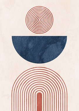 Abstract Geometric Shapes Art Print