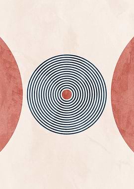 Abstract Circles Minimalist Art