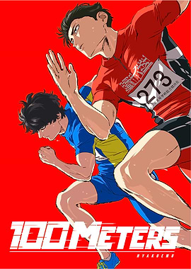 100 Meters Anime Runners in a Race