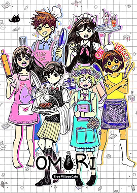 Omori Tree Village Cafe Illustration