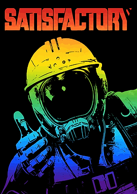 Satisfactory Game Rainbow Art