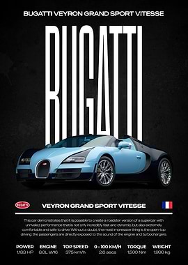 Bugatti Veyron Grand Sport Vitesse Poster