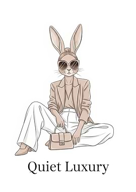Elegant Rabbit in Fashionable Attire