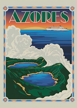 Azores Travel Poster