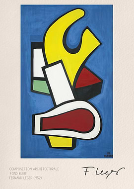 Composition Architecturale 'Fond Bleu' by Fernand Leger