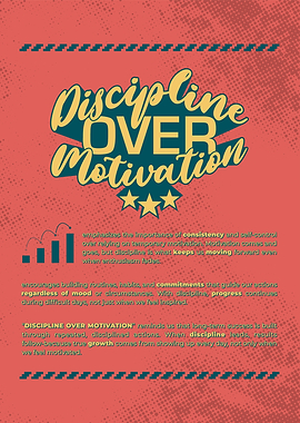 Discipline Over Motivation Inspirational Poster
