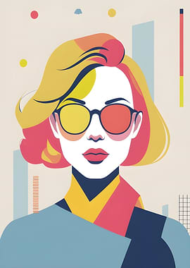 Abstract Portrait of a Stylish Woman