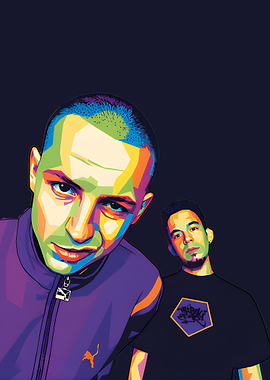 Linkin Park colorful portrait