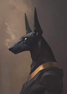 Anubis with Golden Collar