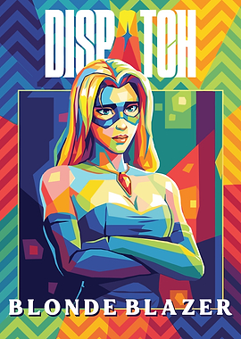 Dispatch Blonde Blazer Pop Art Portrait