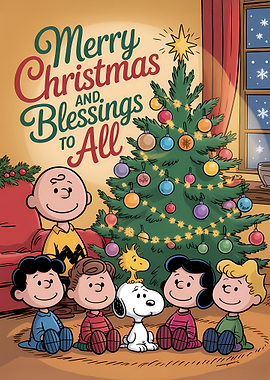 Peanuts Christmas: Merry Christmas and Blessings