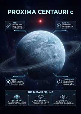Proxima Centauri c Planet Illustration