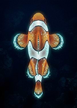 Abstract Clownfish Art