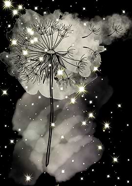 Dandelion in the Night Sky